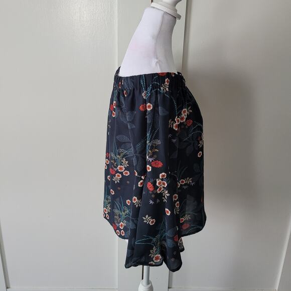 Japna Size M Floral Off The Shoulder Bell Sleeve Blouse Boho Bohemian Cottage - Picture 2 of 8
